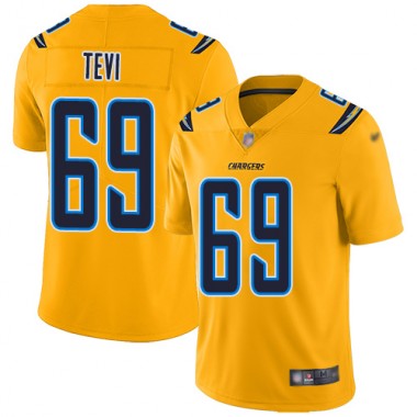 Los Angeles Chargers NFL Football Sam Tevi Gold Jersey Youth Limited  #69 Inverted Legend->youth nfl jersey->Youth Jersey